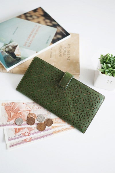 genten ゲンテン Dia cut work ダイヤカットワーク 薄型長財布 43986