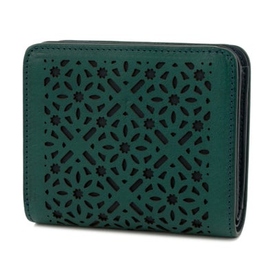 genten ゲンテン Dia cut work ダイヤカットワーク 小銭入れ付き二つ折り財布 43987