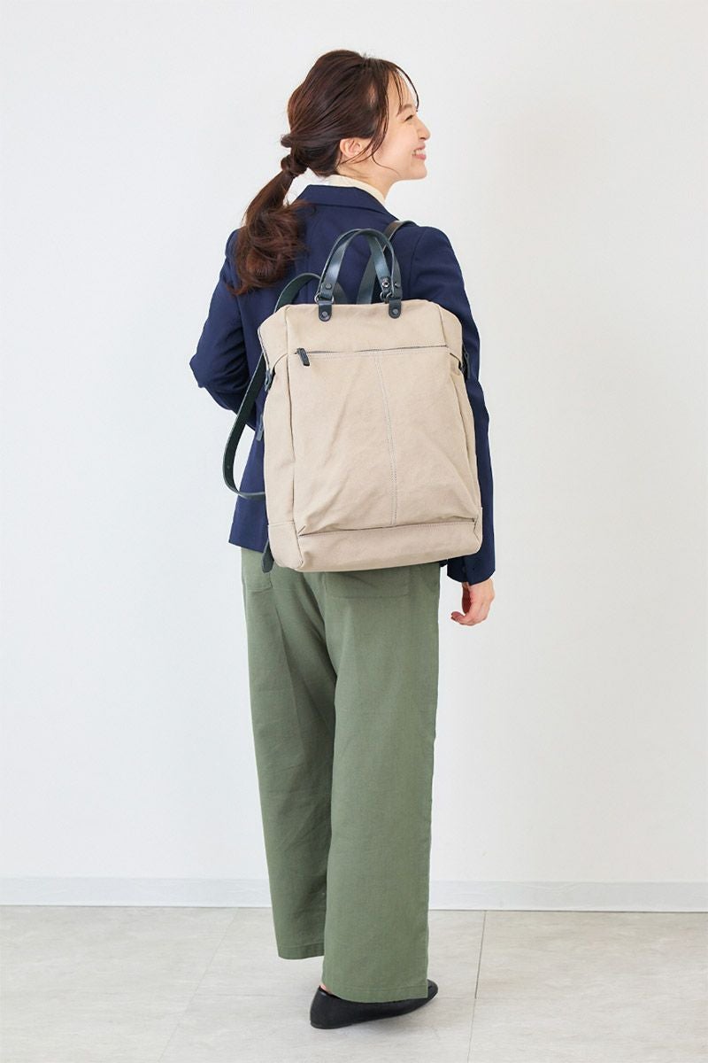 BAGGY PORT バギーポート ウォッシュ加工６号帆布×オイルレザー 2WAYリュックサック KBS-441