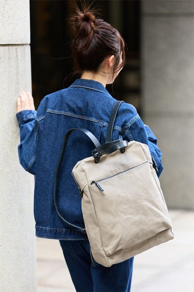 BAGGY PORT バギーポート ウォッシュ加工６号帆布×オイルレザー 2WAYリュックサック KBS-441