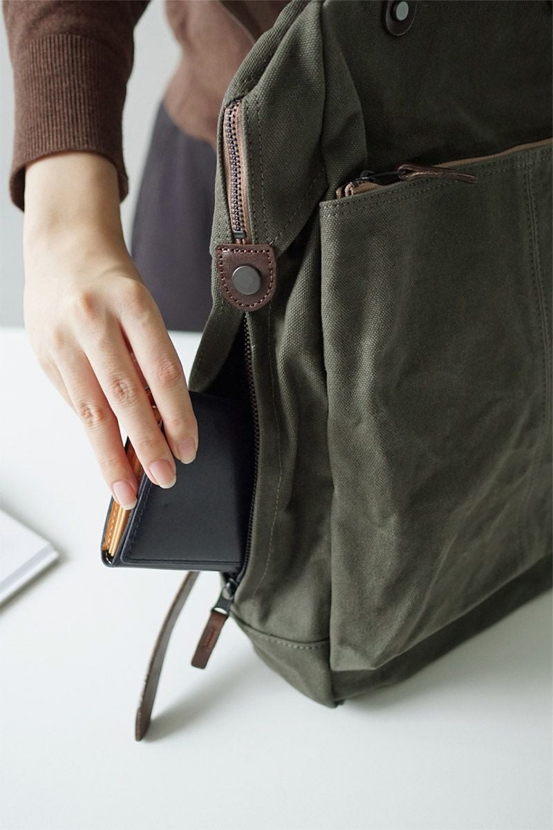 BAGGY PORT バギーポート ウォッシュ加工6号帆布×オイルレザー 2WAY