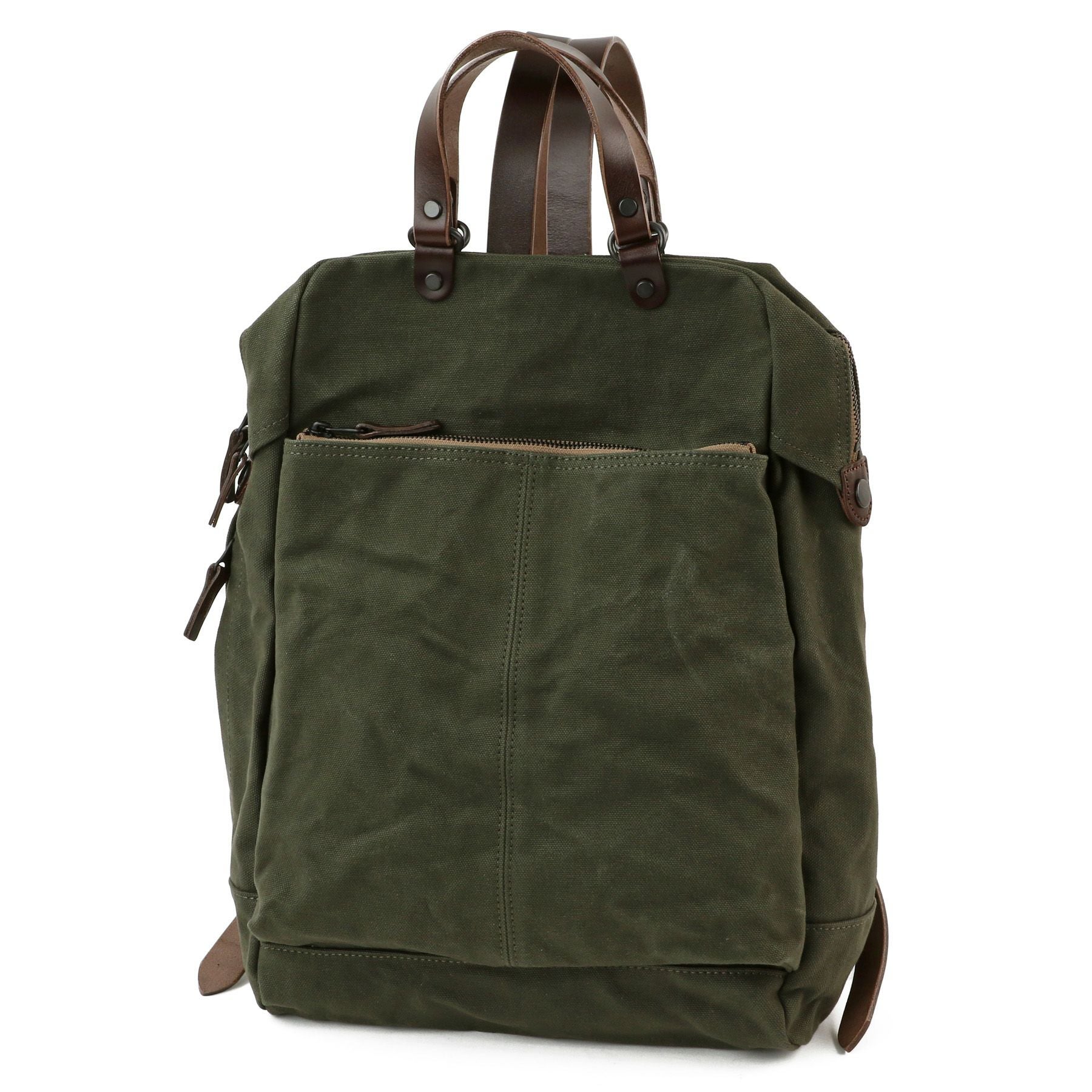 BAGGY PORT バギーポート ウォッシュ加工6号帆布×オイルレザー 2WAY