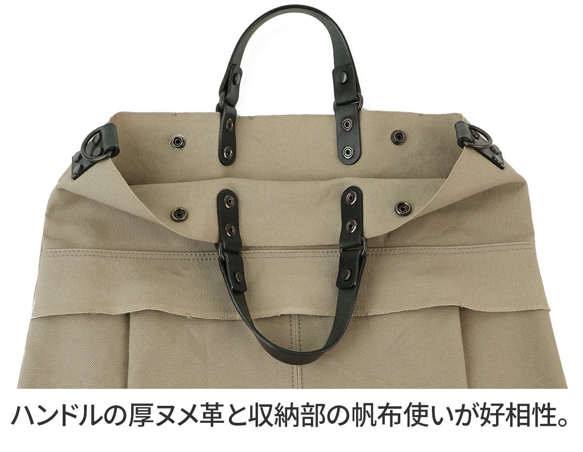 BAGGY PORT バギーポート ウォッシュ加工6号帆布×オイルレザー 2WAY