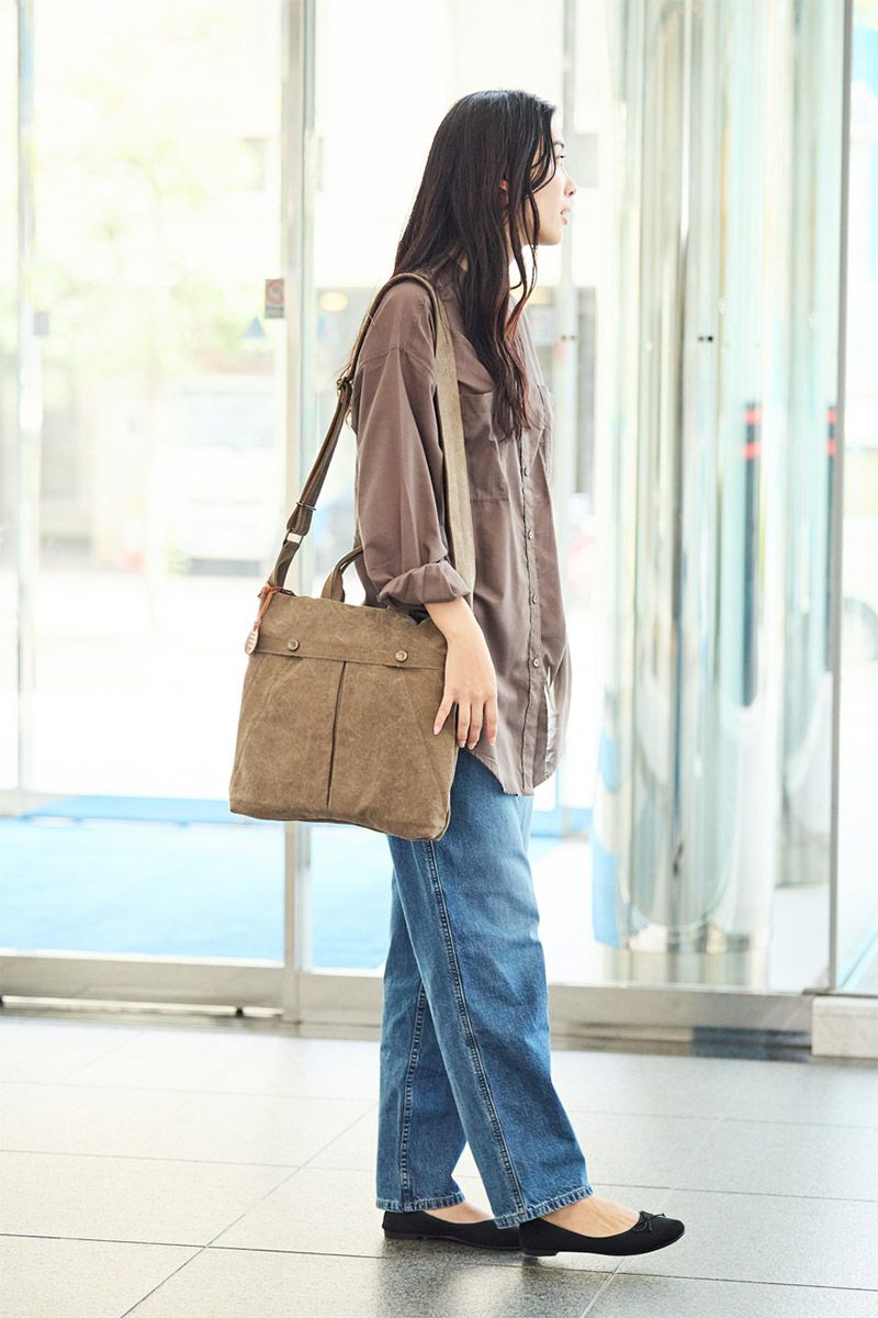 genten ゲンテン Mil Canvas ミルキャンバス 2WAYショルダーバッグ