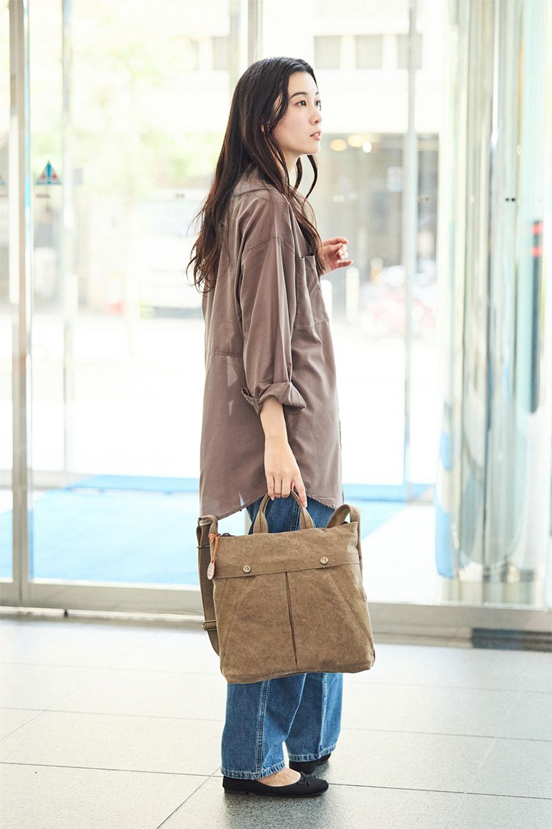 genten ゲンテン Mil Canvas ミルキャンバス 2WAYショルダーバッグ