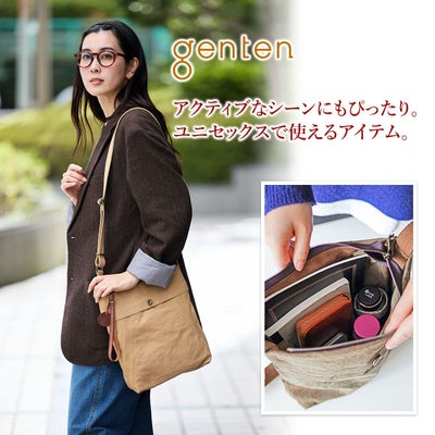 genten ゲンテン Mil Canvas ミルキャンバス ショルダーバッグ 44541