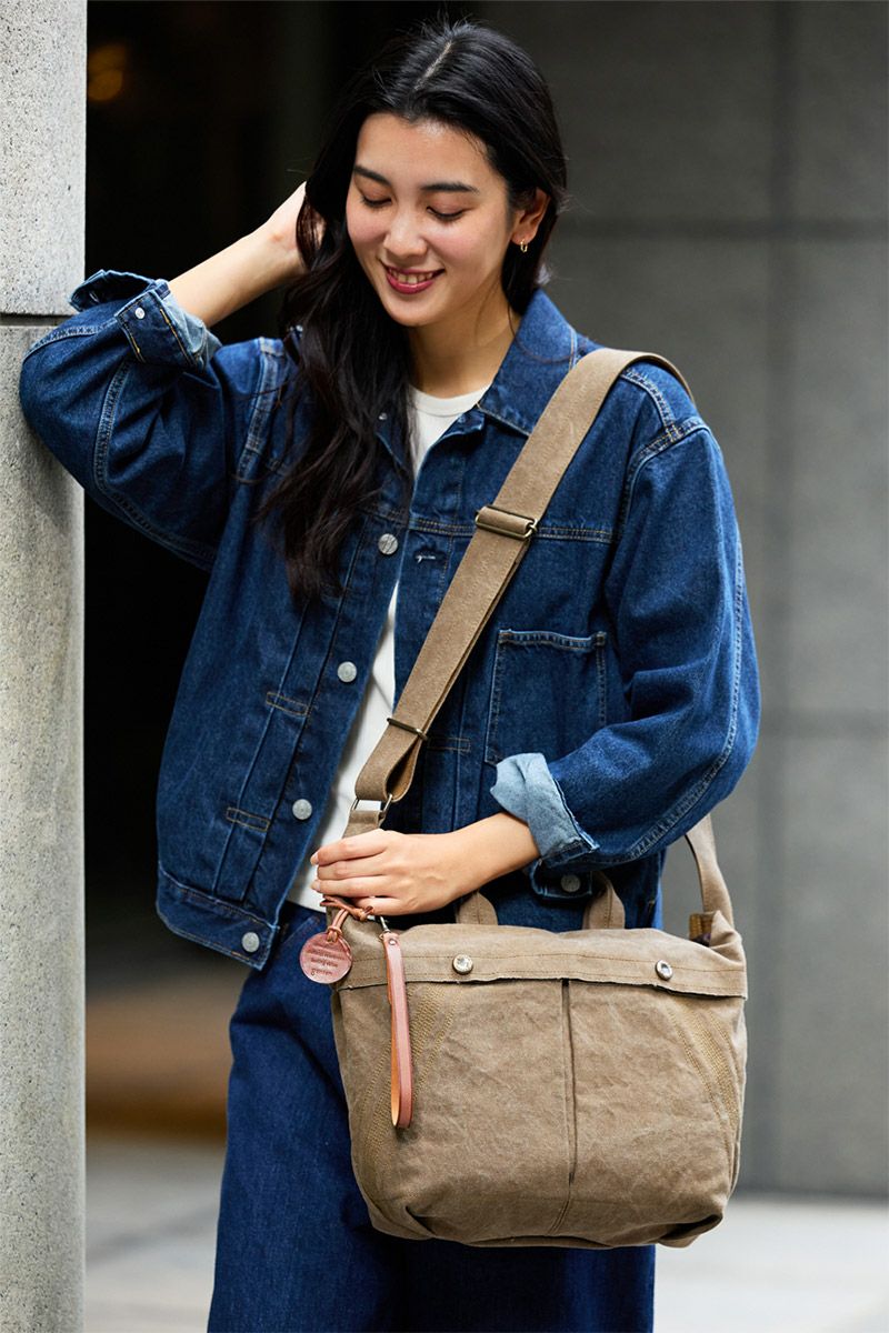 genten ゲンテン Mil Canvas ミルキャンバス 2WAYショルダーバッグ