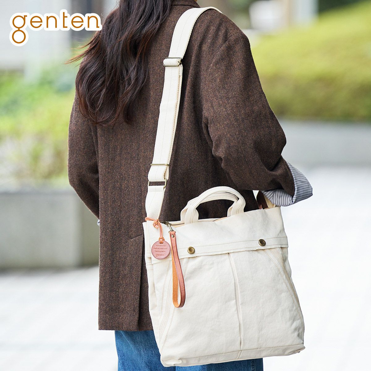 genten ゲンテン Mil Canvas ミルキャンバス 2WAYショルダーバッグ 49505
