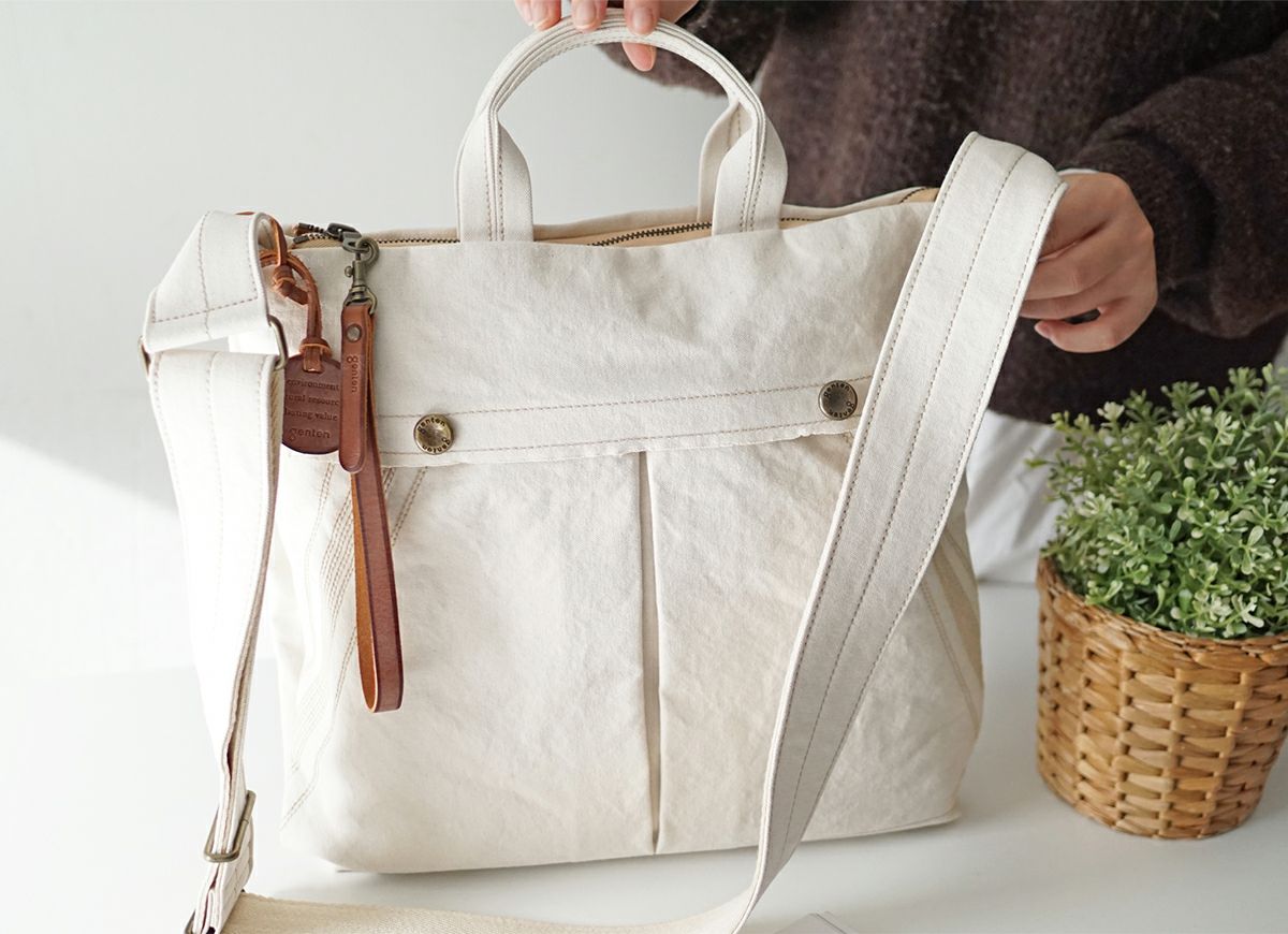 genten ゲンテン Mil Canvas ミルキャンバス 2WAYショルダーバッグ 49505