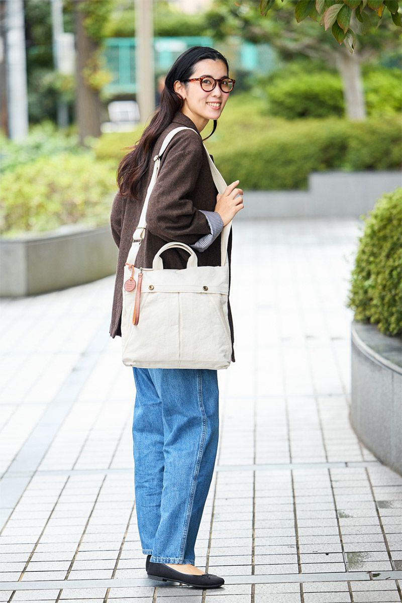 genten ゲンテン Mil Canvas ミルキャンバス 2WAYショルダーバッグ
