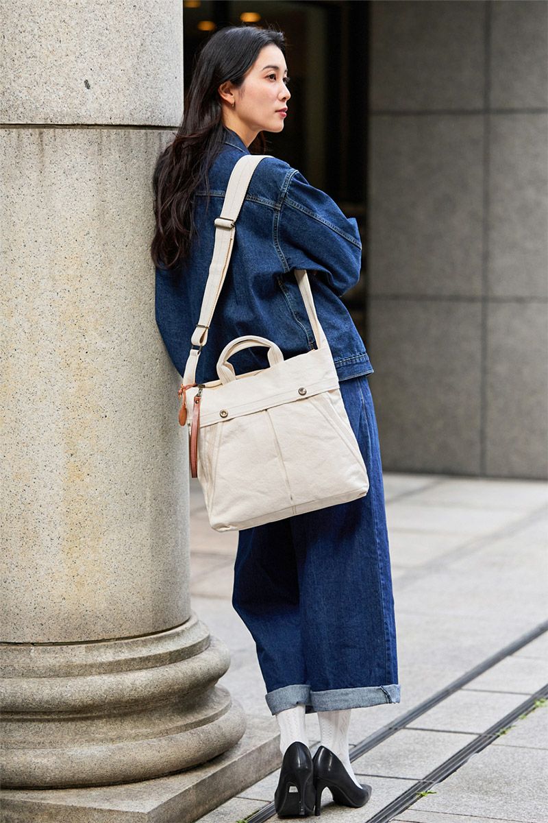 genten ゲンテン Mil Canvas ミルキャンバス 2WAYショルダーバッグ