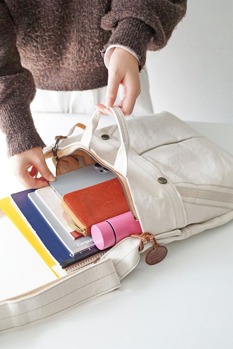 genten ゲンテン Mil Canvas ミルキャンバス 2WAYショルダーバッグ