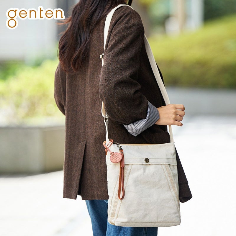 genten ゲンテン Mil Canvas ミルキャンバス ショルダーバッグ 49506