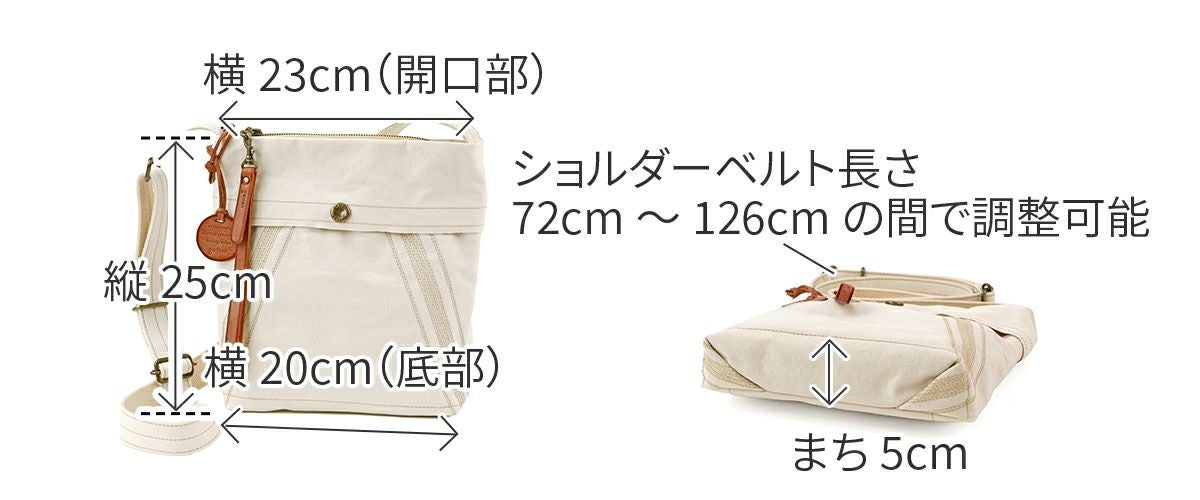 genten ゲンテン Mil Canvas ミルキャンバス ミニショルダーバッグ 49507