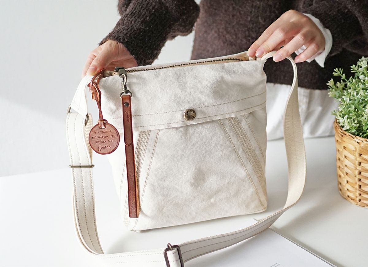 genten ゲンテン Mil Canvas ミルキャンバス ミニショルダーバッグ 49507