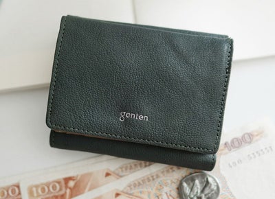 genten ゲンテン Fresco フレスコ 小銭入れ付き三つ折り財布 44318