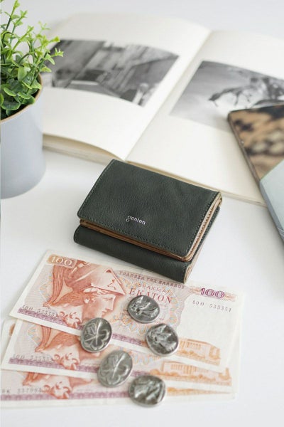 genten ゲンテン Fresco フレスコ 小銭入れ付き三つ折り財布 44318