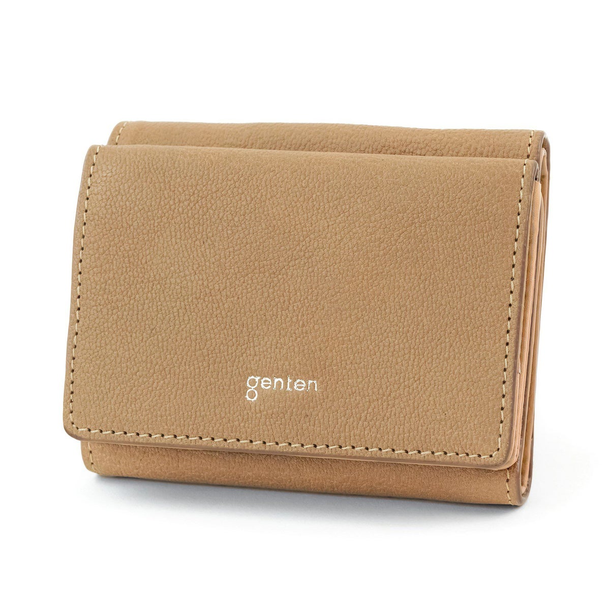 genten ゲンテン Fresco フレスコ 小銭入れ付き三つ折り財布 44318