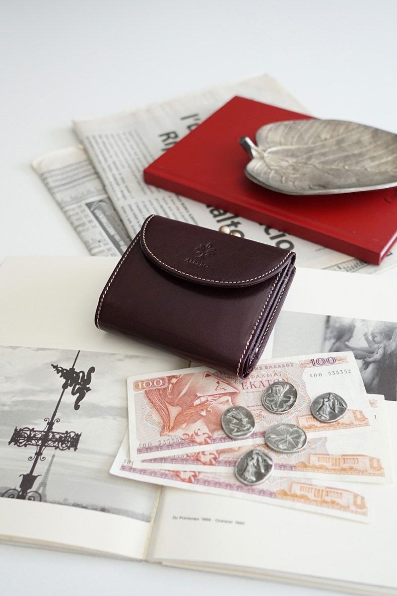 ALBERO アルベロ OLD MADRAS オールドマドラス 小銭入れ付き二つ折り