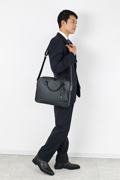 PELLE MORBIDA ペッレモルビダ Maiden Voyage メイデン ボヤージュ シュリンクレザー ブリーフバッグ 1室タイプ ショルダーベルト付属 PMO-MB077