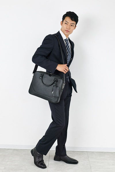PELLE MORBIDA ペッレモルビダ Maiden Voyage メイデン ボヤージュ シュリンクレザー ブリーフバッグ 1室タイプ ショルダーベルト付属 PMO-MB077