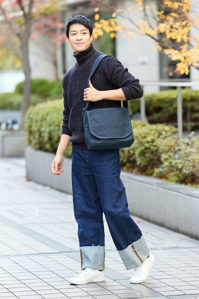 BAGGY PORT バギーポート 黒さび染め帆布 ショルダーバッグ GRN-9601