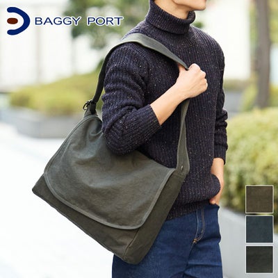 BAGGY PORT バギーポート 黒さび染め帆布 ショルダーバッグ GRN-9602