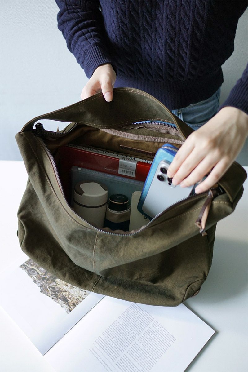 BAGGY PORT バギーポート 黒さび染め帆布 ワンショルダーバッグ GRN