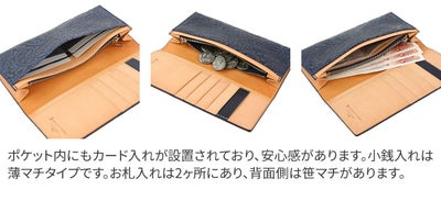 BAGGY PORT バギーポート KOI コーアイ 藍染型押 ペイズリー 小銭入れ付き長財布 ZYS-190