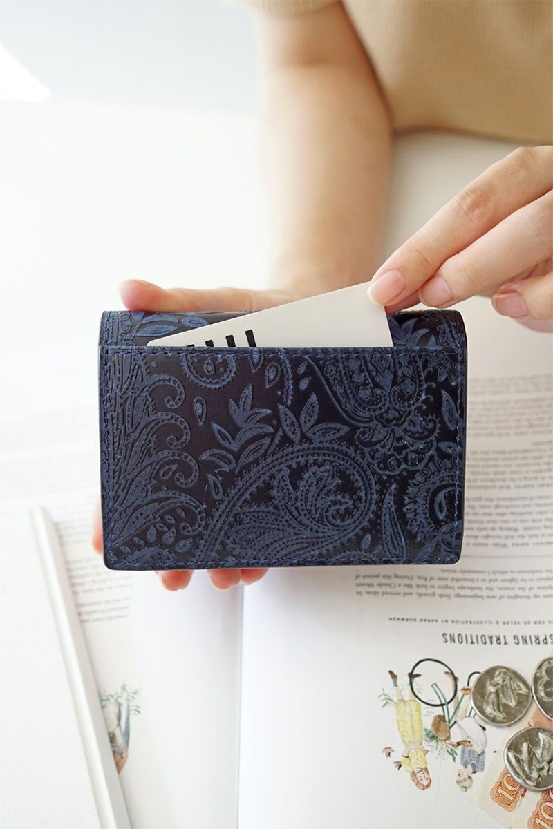 BAGGY PORT バギーポート KOI コーアイ 藍染型押 ペイズリー 小銭入れ