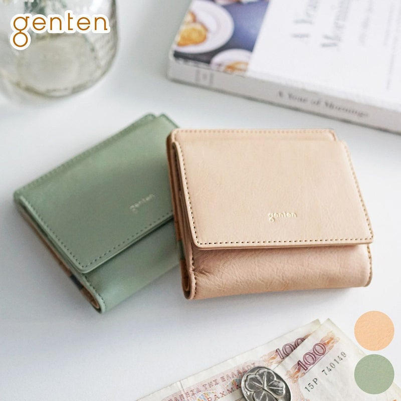 genten ゲンテン Euphoria ユーフォリア 小銭入れ付き二つ折り財布 44592