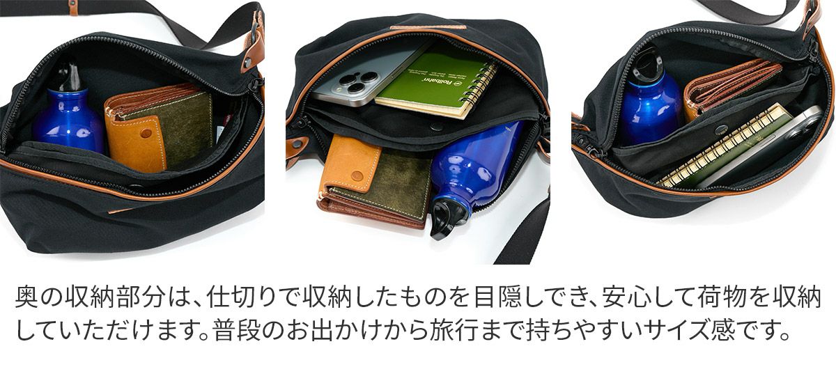 BAGGY PORT バギーポート 10号高密度帆布 BLACK ブラック ミニボディバッグ YNM-428