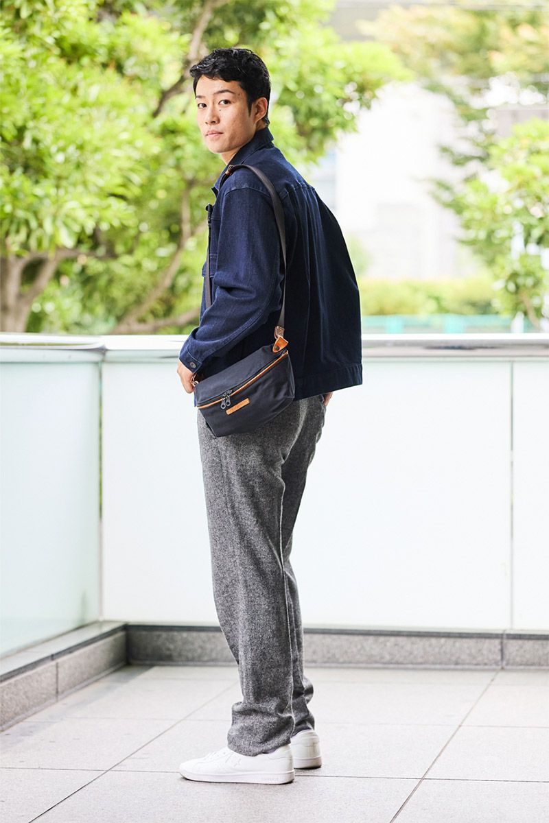 BAGGY PORT バギーポート 10号高密度帆布 BLACK ブラック ミニボディバッグ YNM-428