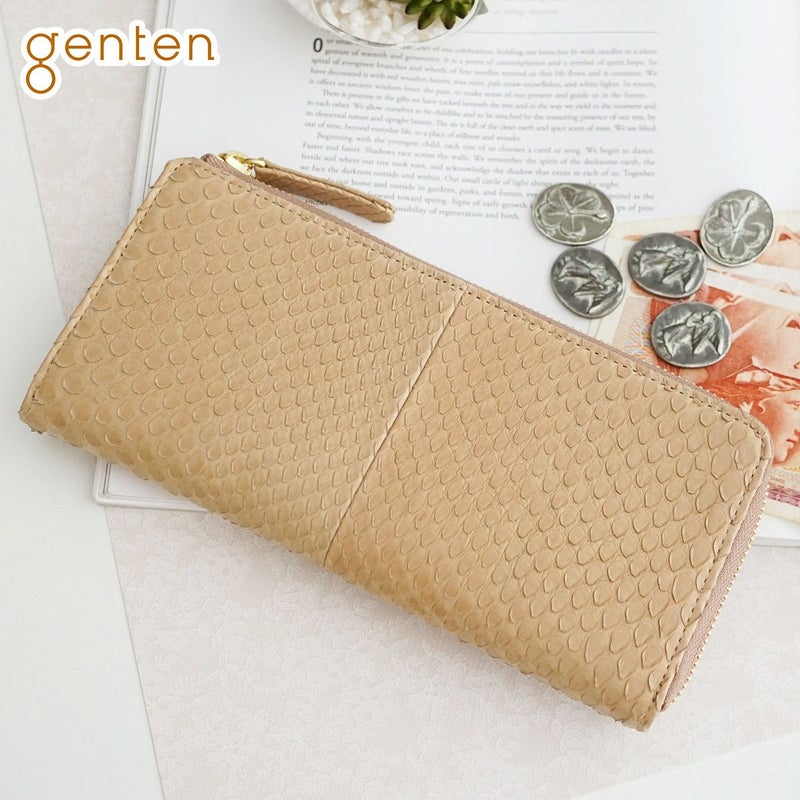 genten ゲンテン Grace python グレースパイソン 小銭入れ付き長財布（L字ファスナー式） 44571