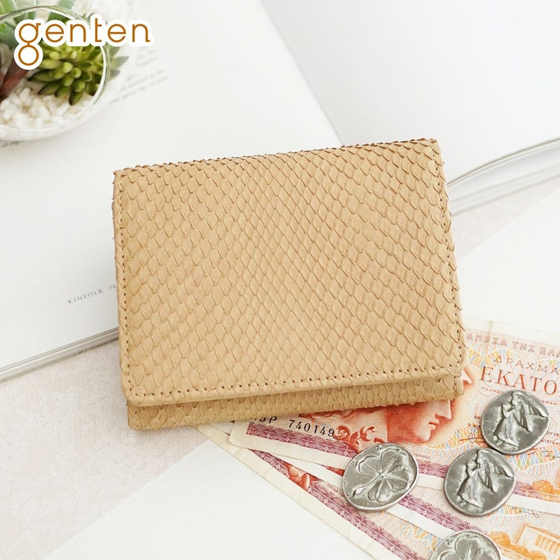 genten ゲンテン Grace python グレースパイソン 小銭入れ付き二つ折り財布 44572