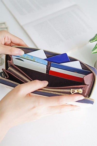 genten ゲンテン cut work カットワーク 小銭入れ付き長財布（ラウンドファスナー式 ） 49493(42191)