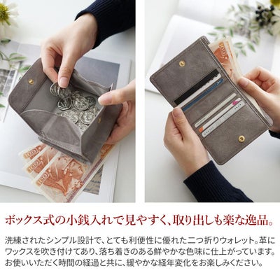 BAGGY'S ANNEX バギーズアネックス FOG leather (フォグレザー) 小銭入れ付き二つ折り財布 LZYS-7008