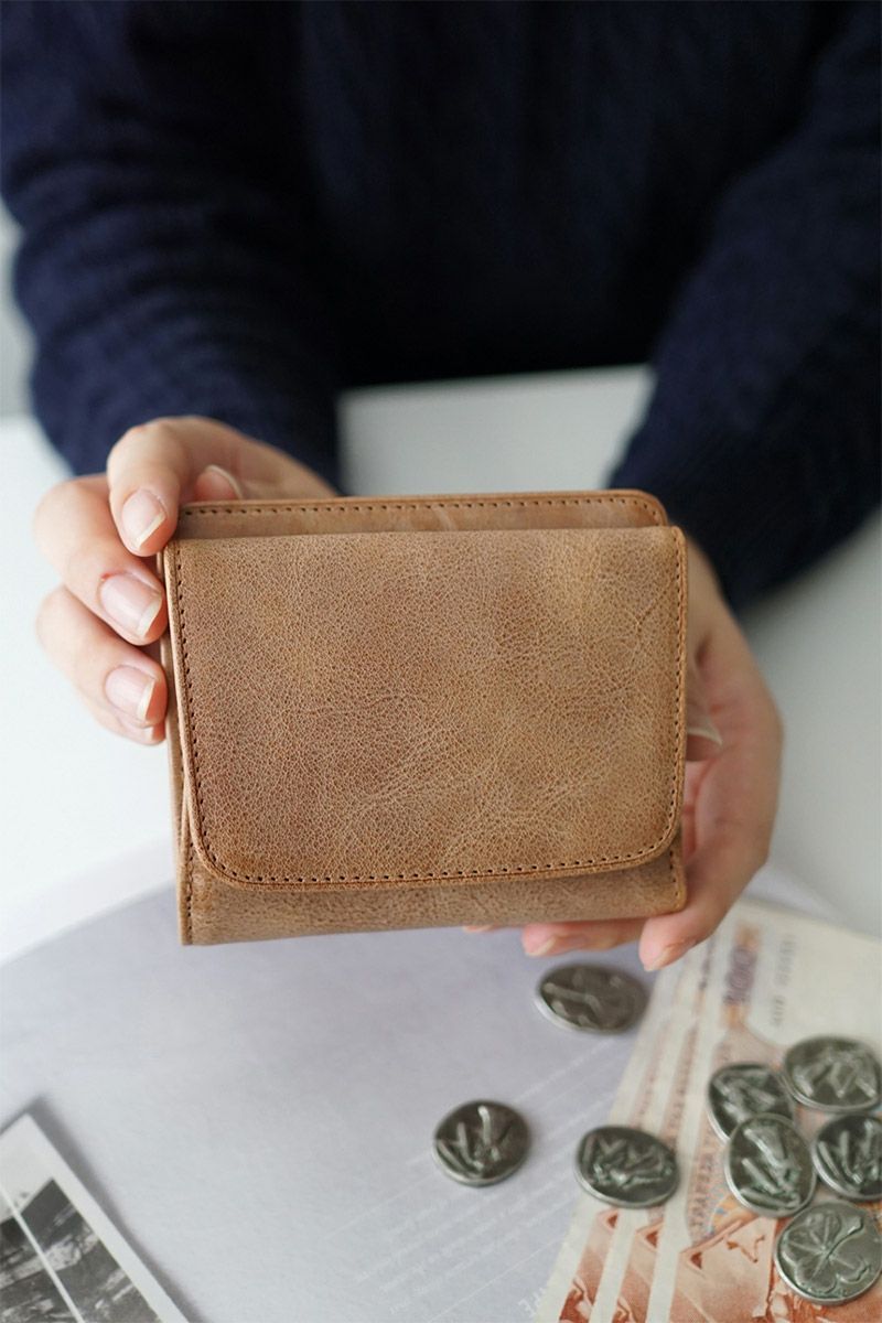 BAGGY'S ANNEX バギーズアネックス FOG leather (フォグレザー) 小銭入れ付き二つ折り財布 LZYS-7008