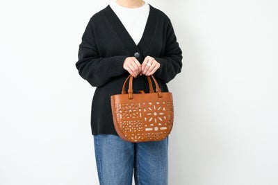 genten ゲンテン Sail Cut Work セイルカットワーク 手さげバッグ 44586