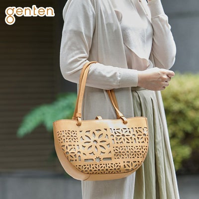 genten ゲンテン Sail Cut Work セイルカットワーク トートバッグ 44585
