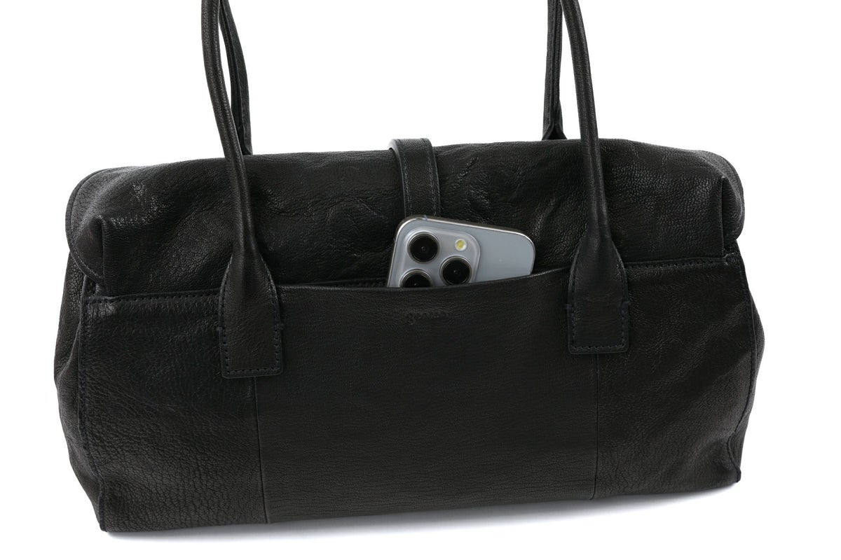 genten ゲンテン ゴートシュリンク かぶせ付きトートバッグ 44636