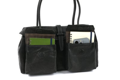 genten ゲンテン ゴートシュリンク かぶせ付きトートバッグ 44636