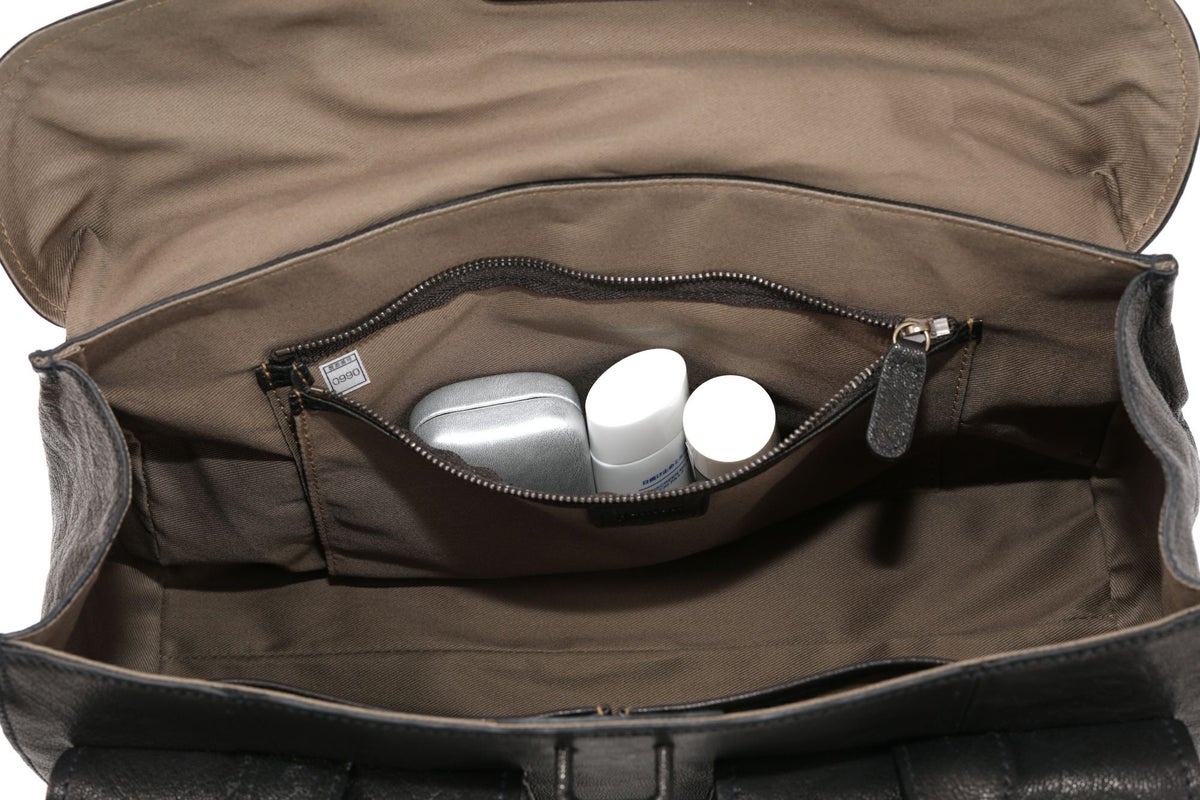 genten ゲンテン ゴートシュリンク かぶせ付きトートバッグ 44636