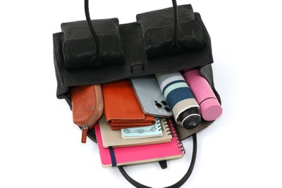 genten ゲンテン ゴートシュリンク かぶせ付きトートバッグ 44636