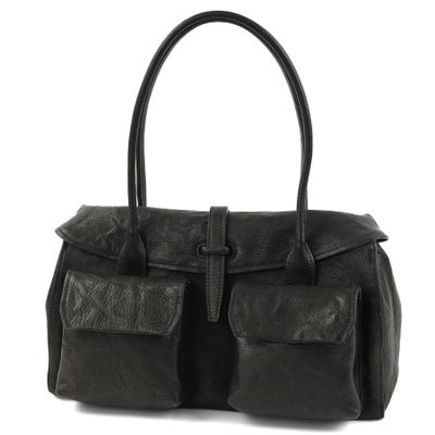 genten ゲンテン ゴートシュリンク かぶせ付きトートバッグ 44636