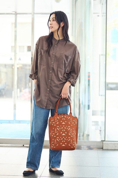 genten ゲンテン Garden cutwork ガーデンカットワーク トートバッグ 43950