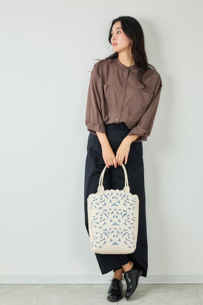 genten ゲンテン Garden cutwork ガーデンカットワーク トートバッグ 43950