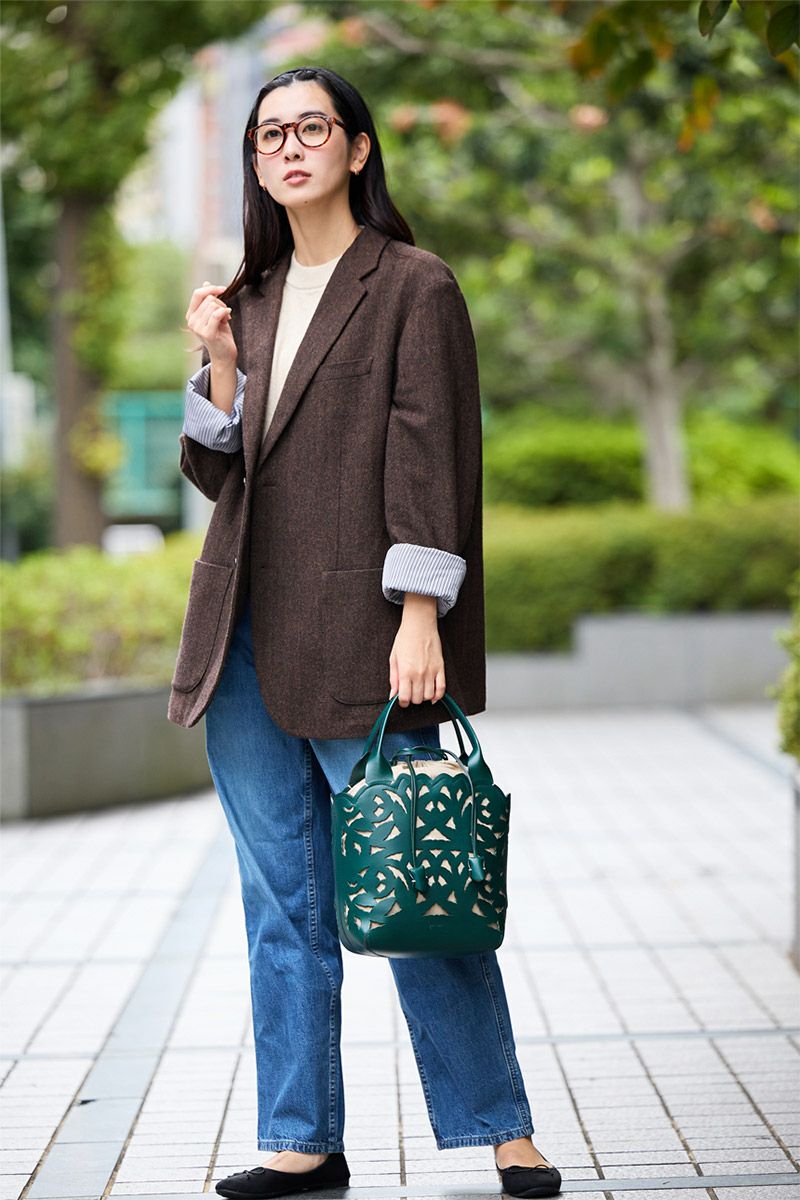 genten ゲンテン Garden cutwork ガーデンカットワーク トートバッグ 43951