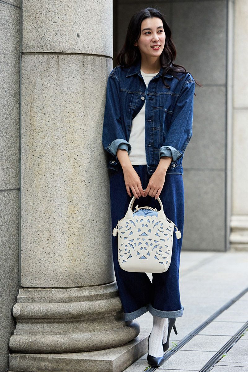 genten ゲンテン Garden cutwork ガーデンカットワーク トートバッグ