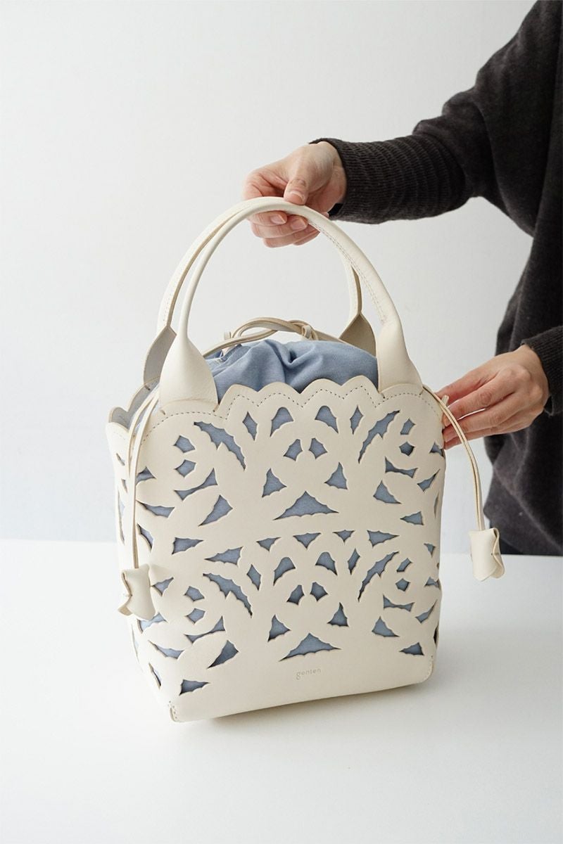genten ゲンテン Garden cutwork ガーデンカットワーク トートバッグ 43951